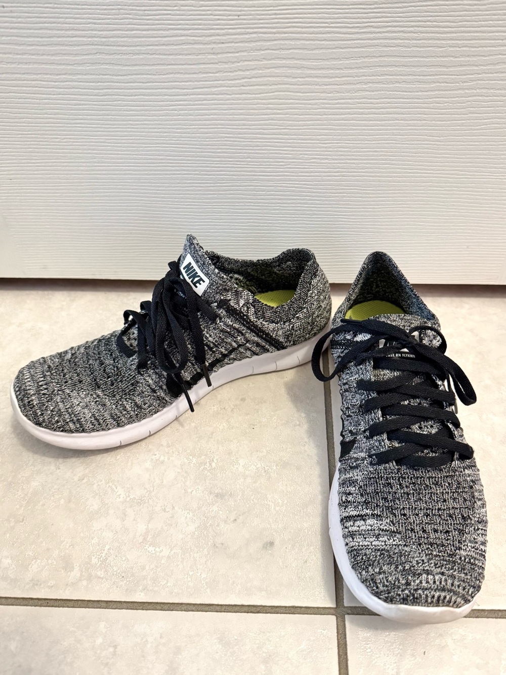Nike Kids Black and Grey Knit Sneakers